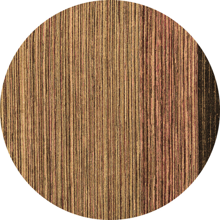 Round Oriental Brown Modern Rug, abs5033brn