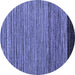 Round Machine Washable Oriental Blue Modern Rug, wshabs5033blu