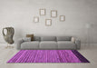 Machine Washable Oriental Purple Modern Area Rugs in a Living Room, wshabs5033pur