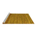 Sideview of Machine Washable Oriental Yellow Modern Rug, wshabs5033yw