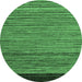 Round Oriental Emerald Green Modern Rug, abs5033emgrn