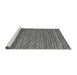 Sideview of Machine Washable Oriental Gray Modern Rug, wshabs5033gry