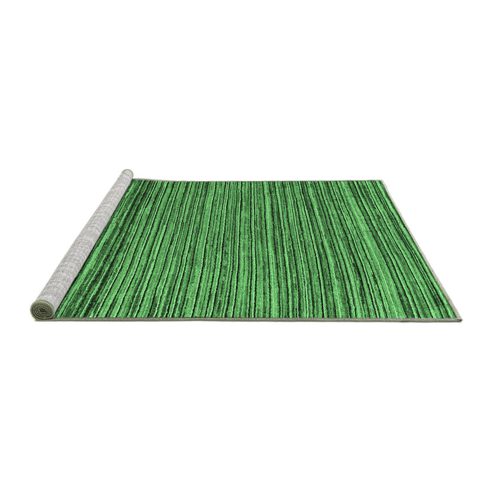 Sideview of Machine Washable Oriental Emerald Green Modern Area Rugs, wshabs5033emgrn