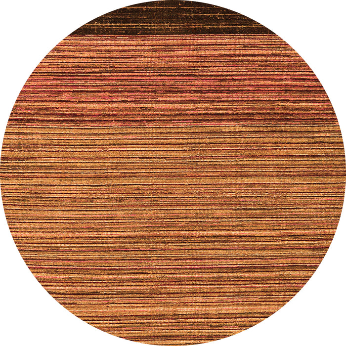 Round Oriental Orange Modern Rug, abs5033org