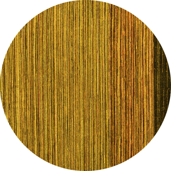 Round Oriental Yellow Modern Rug, abs5033yw