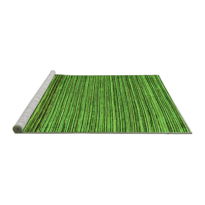 Sideview of Machine Washable Oriental Green Modern Area Rugs, wshabs5033grn