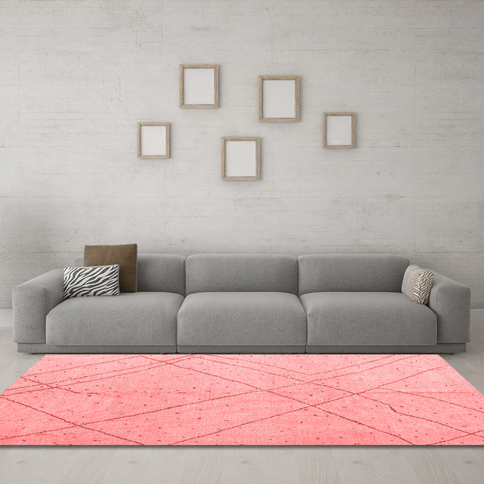 Modern Red Washable Rugs