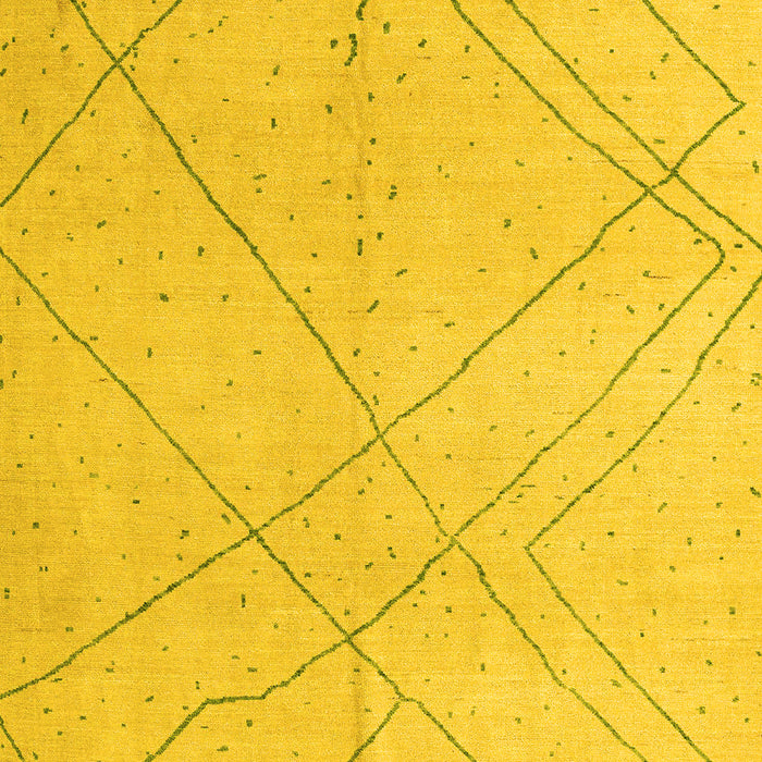 Machine Washable Oriental Yellow Modern Rug, wshabs5034yw