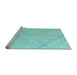 Sideview of Machine Washable Oriental Light Blue Modern Rug, wshabs5034lblu