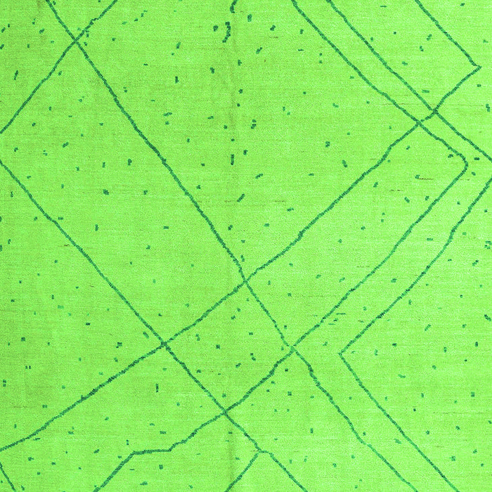 Machine Washable Oriental Green Modern Area Rugs, wshabs5034grn