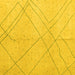 Square Oriental Yellow Modern Rug, abs5034yw