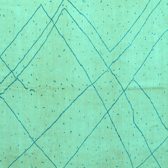 Square Oriental Turquoise Modern Rug, abs5034turq