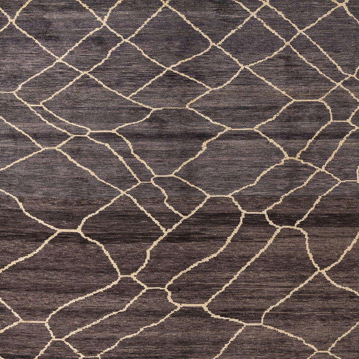 Square Machine Washable Abstract Rose Dust Purple Rug, wshabs5035