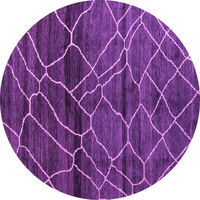 Round Oriental Purple Modern Rug, abs5035pur