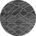 Round Oriental Gray Modern Rug, abs5035gry