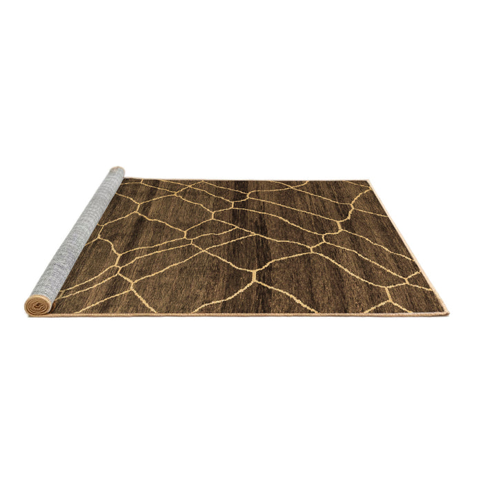 Sideview of Machine Washable Oriental Brown Modern Rug, wshabs5035brn