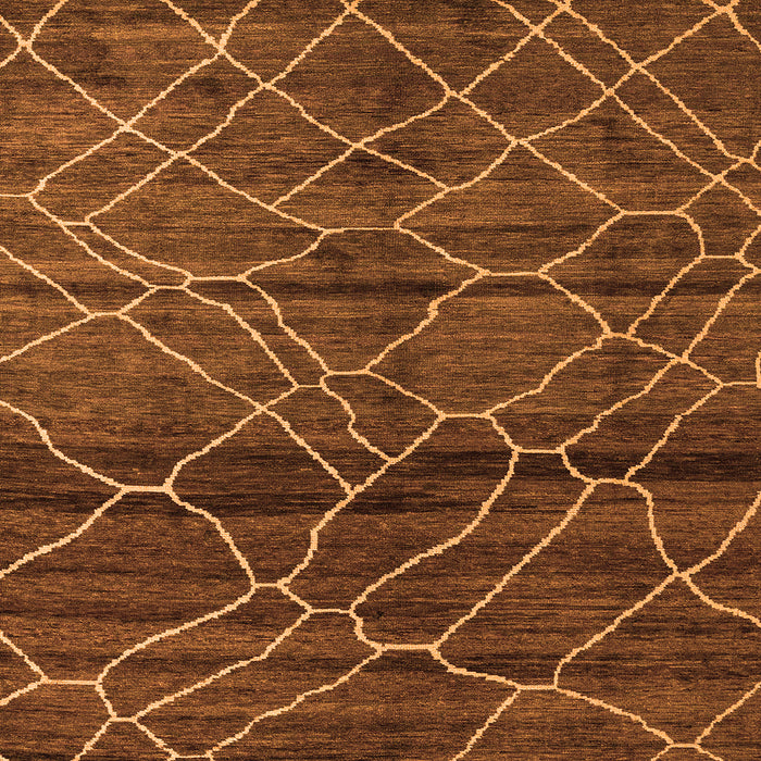 Square Oriental Orange Modern Rug, abs5035org