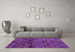 Machine Washable Oriental Purple Modern Area Rugs in a Living Room, wshabs5035pur