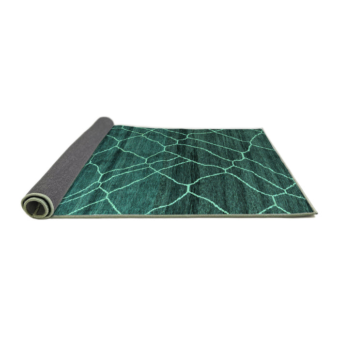 Sideview of Oriental Turquoise Modern Rug, abs5035turq