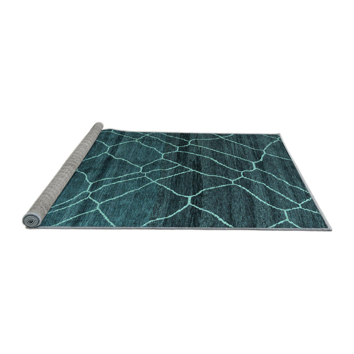 Sideview of Machine Washable Oriental Light Blue Modern Rug, wshabs5035lblu