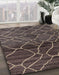 Abstract Rose Purple Oriental Rug in Family Room, abs5035