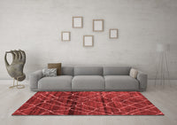 Machine Washable Oriental Red Modern Rug, wshabs5035red