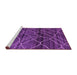 Sideview of Machine Washable Oriental Purple Modern Area Rugs, wshabs5035pur