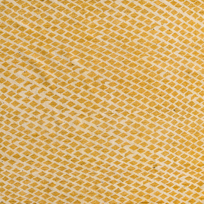 Square Abstract Chrome Gold Yellow Oriental Rug, abs5036