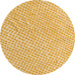 Round Abstract Chrome Gold Yellow Oriental Rug, abs5036