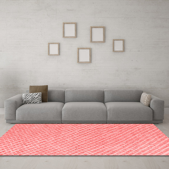 Modern Red Washable Rugs