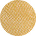 Round Machine Washable Abstract Chrome Gold Yellow Rug, wshabs5036