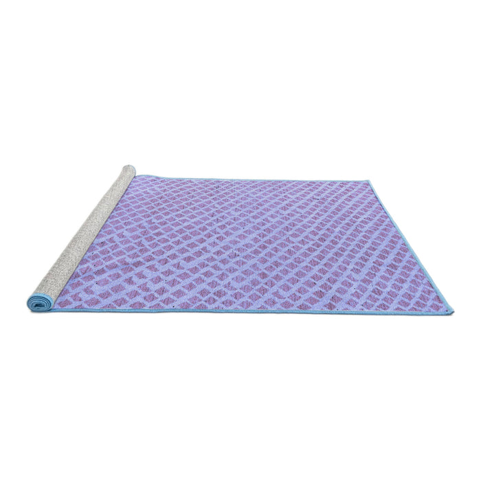 Sideview of Machine Washable Oriental Blue Modern Rug, wshabs5036blu