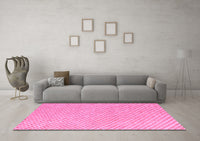 Machine Washable Oriental Pink Modern Rug, wshabs5036pnk