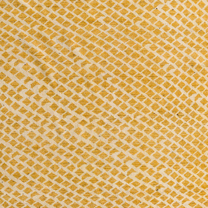 Abstract Chrome Gold Yellow Oriental Rug, abs5036