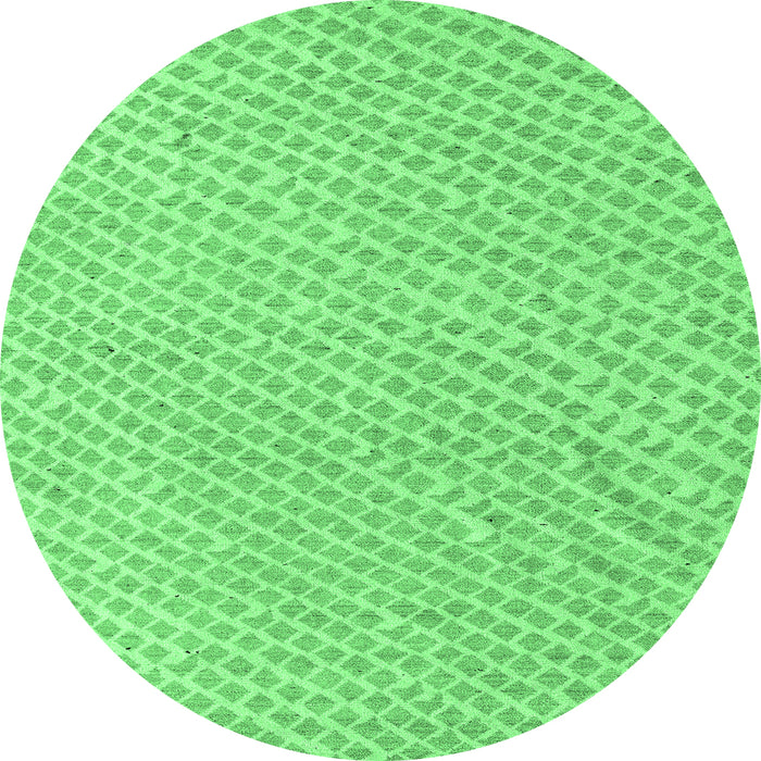 Round Machine Washable Oriental Emerald Green Modern Area Rugs, wshabs5036emgrn