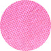 Round Machine Washable Oriental Pink Modern Rug, wshabs5036pnk