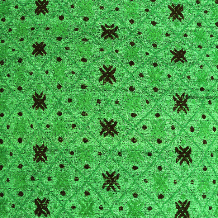 Machine Washable Oriental Green Modern Area Rugs, wshabs5037grn