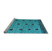 Sideview of Machine Washable Oriental Light Blue Modern Rug, wshabs5037lblu