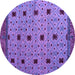 Round Oriental Purple Modern Rug, abs5037pur