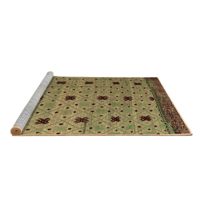 Sideview of Machine Washable Oriental Brown Modern Rug, wshabs5037brn
