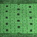 Square Oriental Emerald Green Modern Rug, abs5037emgrn