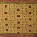 Square Oriental Orange Modern Rug, abs5037org