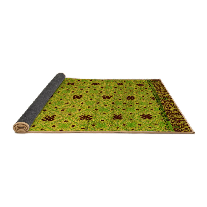 Sideview of Oriental Yellow Modern Rug, abs5037yw
