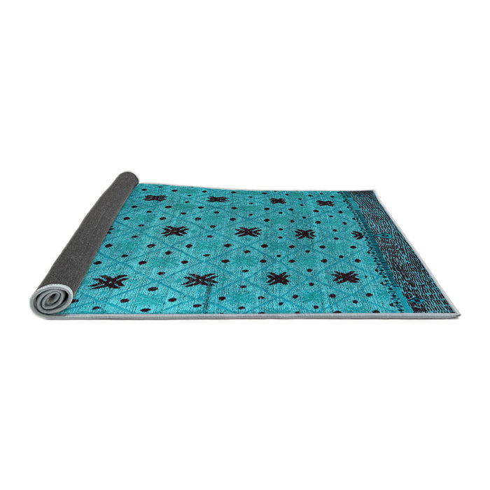 Sideview of Oriental Light Blue Modern Rug, abs5037lblu