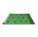 Sideview of Machine Washable Oriental Emerald Green Modern Area Rugs, wshabs5037emgrn