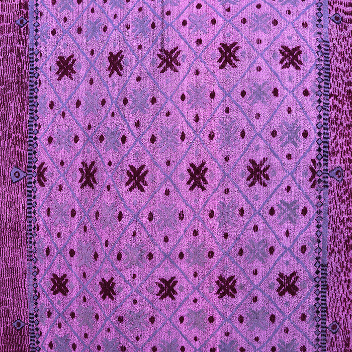 Square Machine Washable Oriental Pink Modern Rug, wshabs5037pnk
