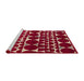 Sideview of Machine Washable Abstract Brown Sugar Brown Rug, wshabs5038