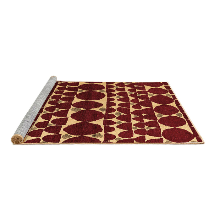 Sideview of Machine Washable Oriental Brown Modern Rug, wshabs5038brn