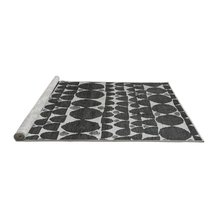 Sideview of Machine Washable Oriental Gray Modern Rug, wshabs5038gry