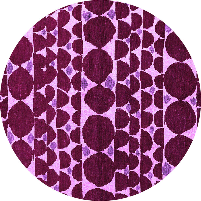 Round Oriental Purple Modern Rug, abs5038pur